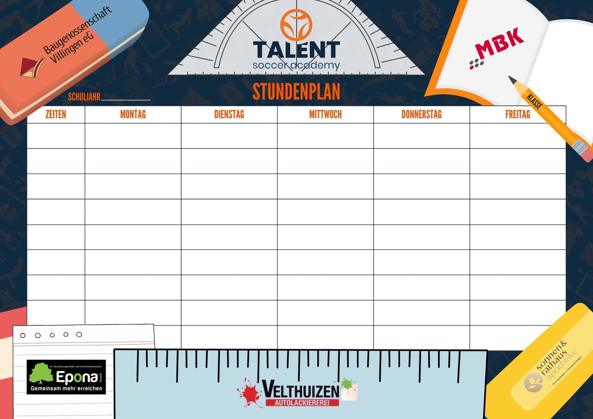 TSA Stundenplan (Digitaler Download)